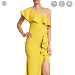 Symphony Long Yellow Formal Prom Dress